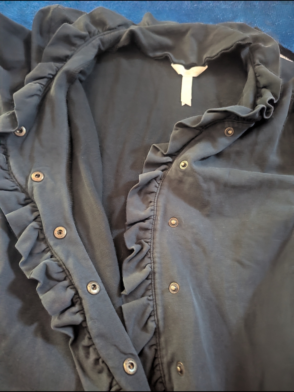 Matilda Jane Black Ruffle-Front Jacket - Picture 4 of 4